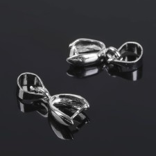 Kulon holder, 14 × 6 mm (set 5 pcs.), Silver color