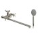 Bath mixer Zein Z3731, two -wound, pour 33 cm, watering can, hose, satin