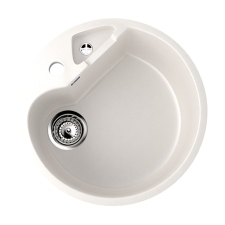 Kitchen wash Ulgran u108-331, d = 505 mm, white color