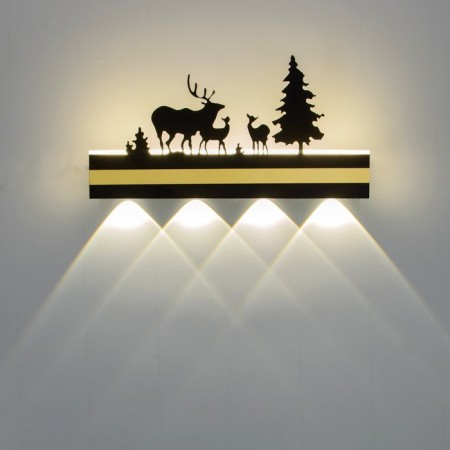 Bra "forest" Led 4000k 12W black 38x20x4cm