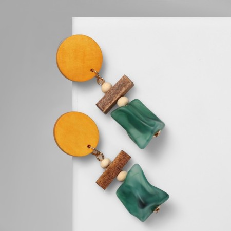 Earrings Assorted "Vacanda" style, abstraction, color-1