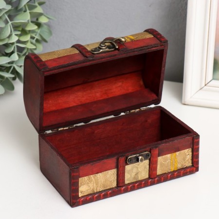 Casket wood chest with a “bindweed handle” gold 8.4x14.5x8.7 cm-2