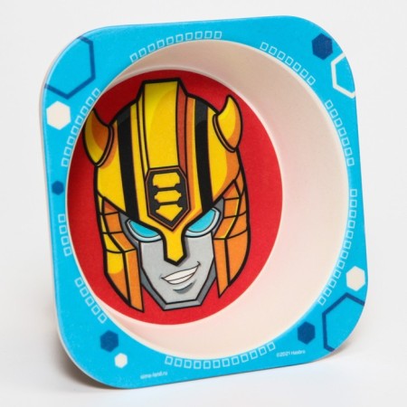 Children's bowl, bamboo, transformers-1