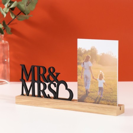 Photo frame wood, acrylic 10x15 cm "Miss and Mr." 4x27x16.3 cm-1