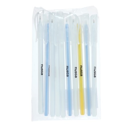 A set of ballpoint pens 10 pieces of "Round", node 0.7mm, blue premium ink, mix-5