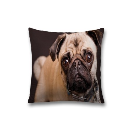 Pillowess decorative “Troubles -to -Trouble -free pugs”, on a zipper, size 45x45 cm