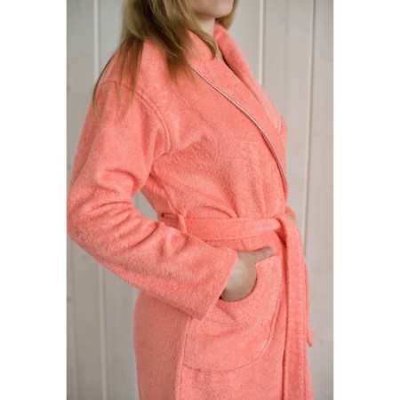 Women's robe, Schalka, size 68, coral color, Makra-2