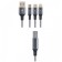 Cable 3 in 1 Perfeo, USB - Microusb/Lightning/Type -C, 3 A, 1.2 m, black