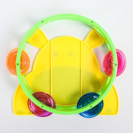 Rattle - tambourine "little animals", species mix, crush me