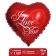 Foil ball 18 "I love you! Silver letters", Red heart