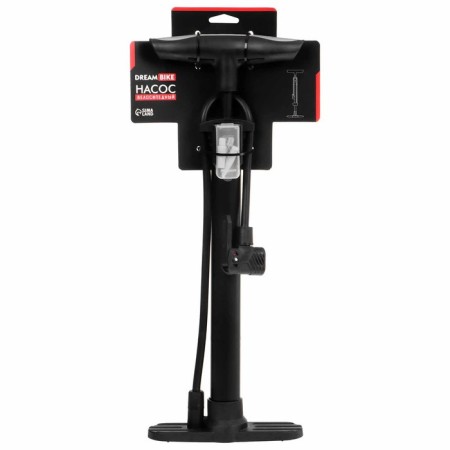 Floor pump with a needle and nozzles, plastic, black color-9