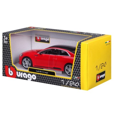 BBURAGO AUDI RS 5 Coupe, Die-Cast, 1:24, opening doors, red red-11