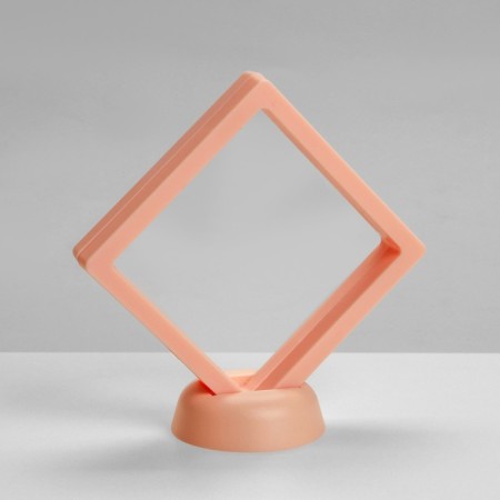 Romb decoration stand, 9 × 2.5 × 9 cm, pink color-2