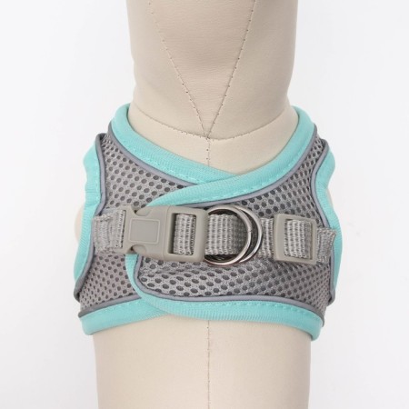 A set with a soft harness, fast-open, s, leash 150 x 1.5 cm, Osh 33-36 cm, OG 35-40 cm, turquoise-2