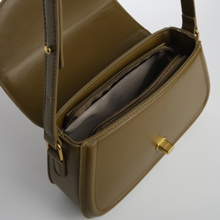 Women's bag Textura, messenger, average size, khaki color-6