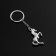 Cartage keychain, "Mustang", chrome