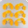 Artificial plant for creativity "ginkgo leaves" set of 6 pcs orange-yellow 8 cm