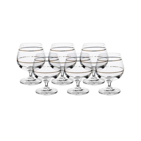 A set of glasses for brandy Falco, Panto, 2 Gold Layers, 250 ml x 6 pcs.-1