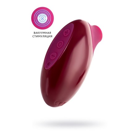 Toyfa A-Toys Myrty Vacuum Clit Stimulator, Burgundy, 9.8 cm