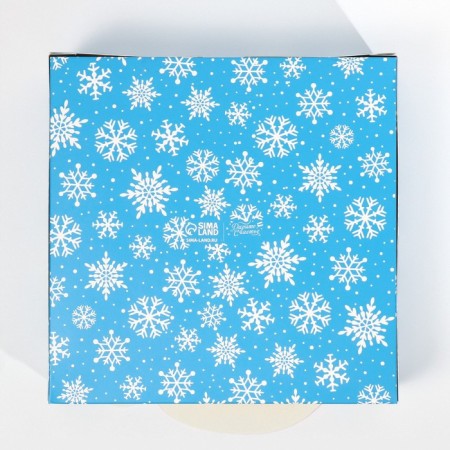 Folding box "Snowman", 25 x 25 x 10 cm, new year-3
