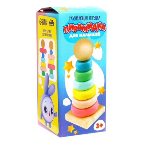 Developing toy "Pyramid made of wood"-5