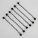 Decorative element on the rope 2 balls, d = 1.5 cm, set 6 pcs., Black color
