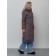 Coat insulated female, size 42, dark brown color
