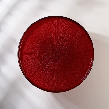 Serving dish for the cake "Link", d = 28 cm, on the leg, red color-2