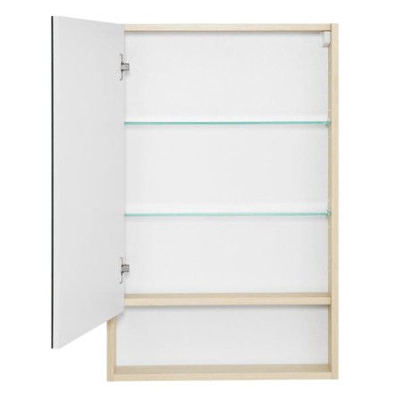 Aquaton Mirror Square "Scande 55", white color, oak Verona-1