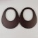 Handles for the bag are wooden, d = 18 × 14.5 / 9 × 10.5 cm, 2 pcs, brown color