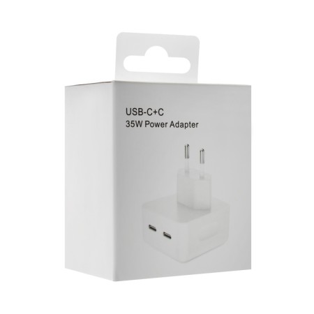 Network charger GQ-6, 2 Type-C, 3 A, 35 W, white-4