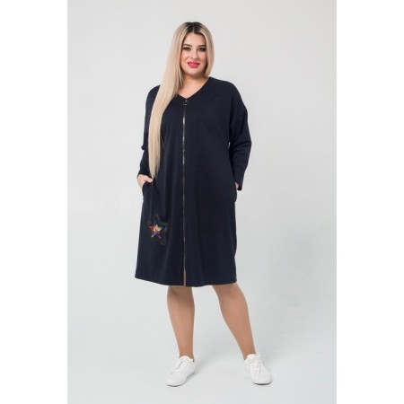 Women's dress, size 52, dark blue color-1