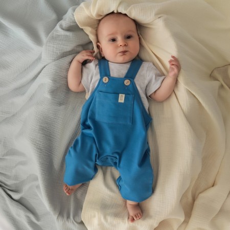 Set: T-shirt and overalls crumb I am Basic Line, height 74-80 cm, blue-1