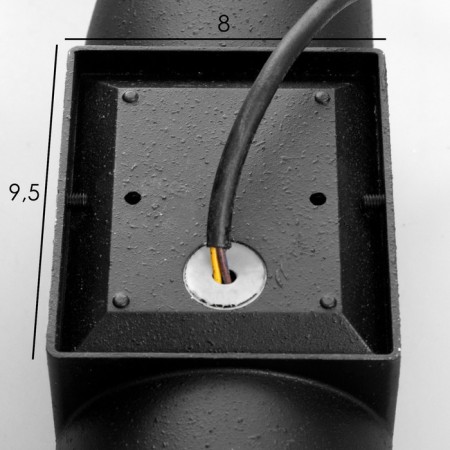 Bra "waist" LED 10W Black gold 9x9x30cm-8