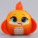 New Year's Baby backpack "Funny snake", plush, orange color, for the New Year