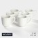 A set of porcelain mugs Magistro Mien, 6 items: 270 ml, white color