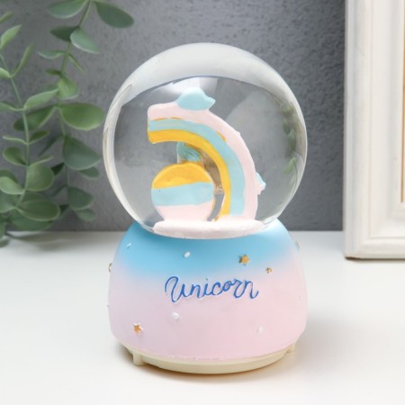Souvenir Polystone Water Ball Light, music "Royal Pegasus" MIX 8x8x12.5 cm-5