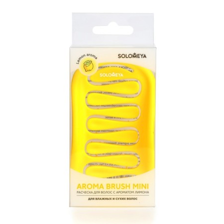 Mini comb for dry and wet hair Solomeya, with lemon aroma