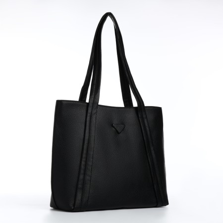 Bag Female Tout with zipper, black color-2