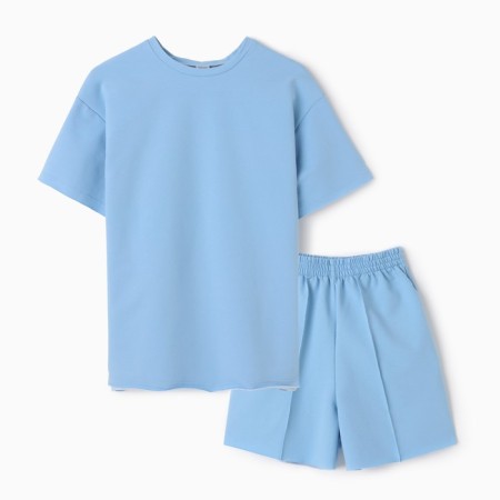 Set (T -shirt, shorts) Women's Minaku: Casual Collection, Blue Color, Size 42-7