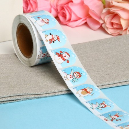 Stickers in the roll "ice rink", 500 pcs, 3.5 x 2.5 cm
