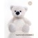 Soft Gulliver toy "Bear", sedentary, white color, 24 cm