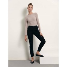 Джинсы женские с высокой посадкой Conte Elegant Mom Slim, размер L, цвет deep black