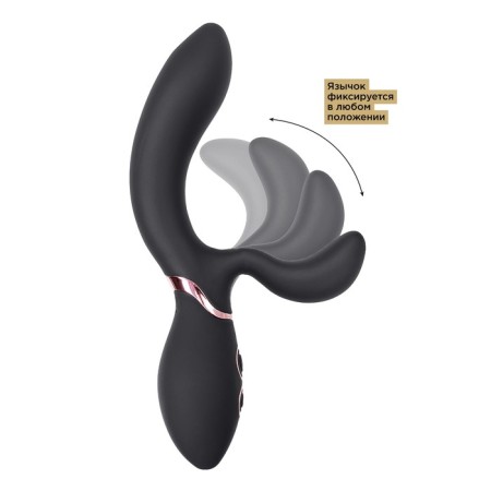 Waname D-Splash Avalanche vibrator, 20.5 cm, silicone, black color-15