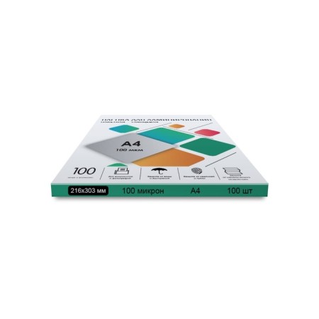 A4 216x303 mm lamination film, 100 μm, 100 pieces, glossy, Geleos-6