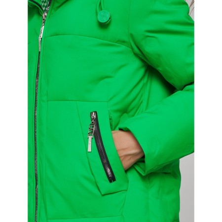 Coat insulated winter female, size 42, green color-13