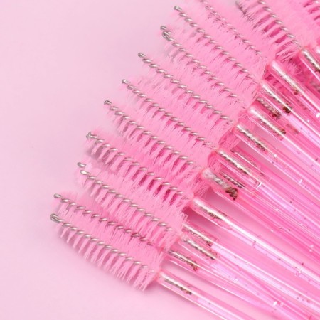 A set of brows for eyebrows and eyelashes, 9.5 cm, 50 pcs, pink color-1