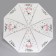 Umbrella - a semiautomatic “unicorn” cane, 8 spokes, r = 47 cm, white/pink color