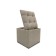 Puff with a lid and weighting, 400 × 400 × 420 mm, eco -leather, Marvel Cream color