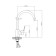 BouOU B8290-28J kitchen mixer, single-leaf, 35 mm cartridge, brass, chrome